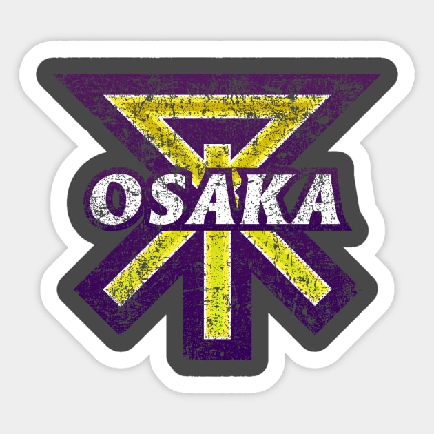 Osaka Municipality Japanese Symbol Distressed Sticker by PsychicCat